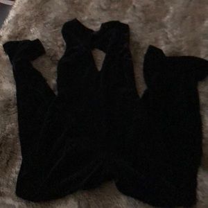 black velvet jumpsuit